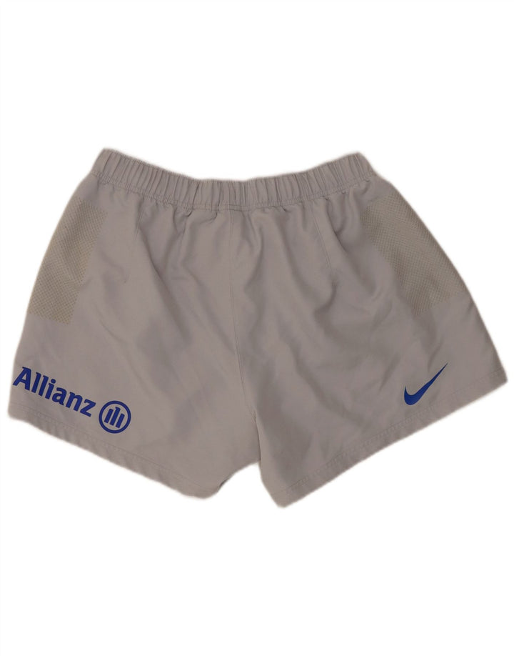 Shorts esportivos gráficos Nike Dri Fit feminino UK 16 grande cinza poliéster
