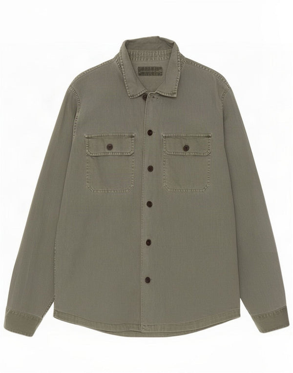 Camisa masculina Abercrombie & Fitch XL linho verde