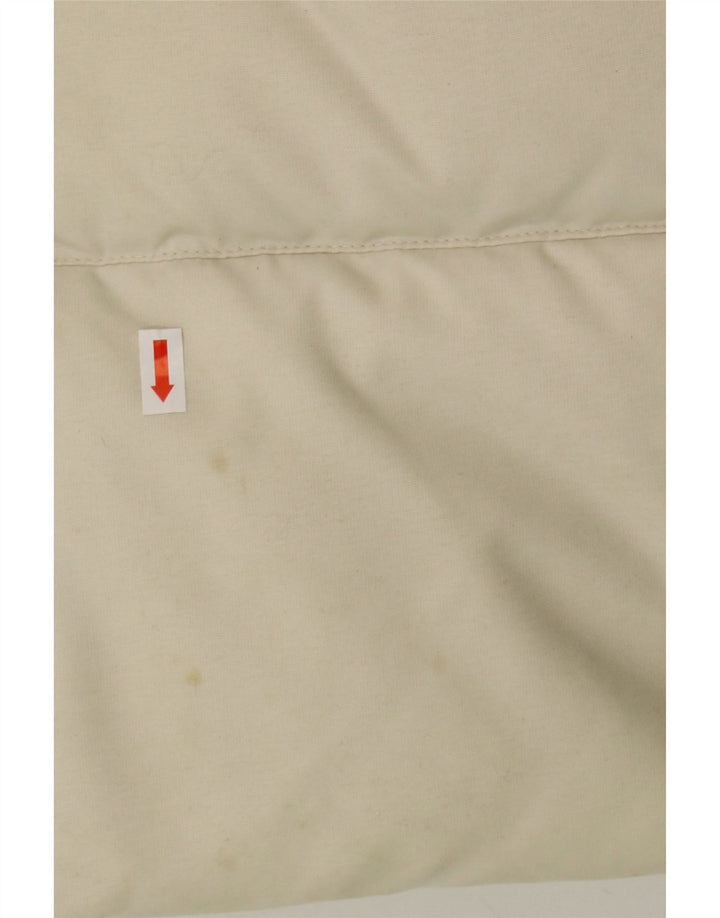VINTAGE Womens Padded Jacket UK 14 Medium Beige Nylon Vintage Vintage and Second-Hand Vintage from Messina Hembry 