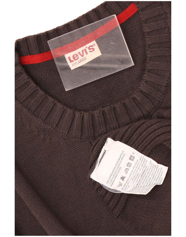 Suéter masculino Levi's com gola redonda 2XL algodão preto