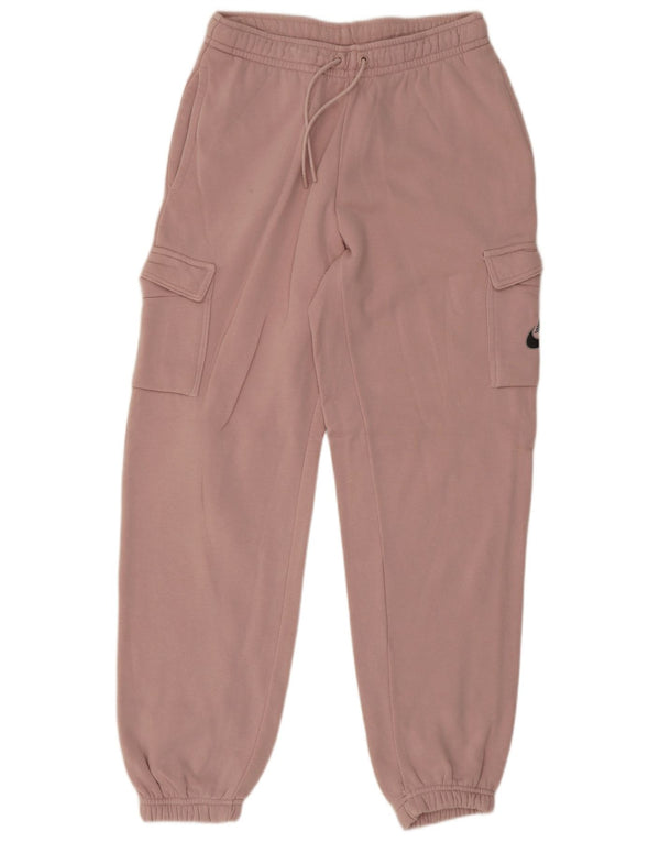 Calça de treino cargo feminina Nike Joggers UK 8 pequeno algodão rosa