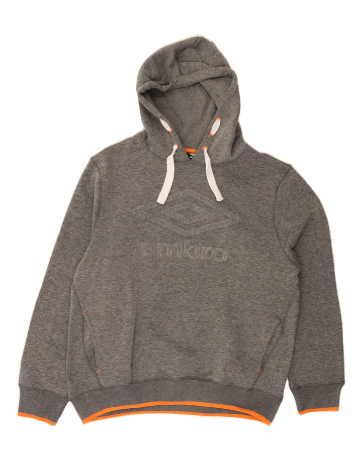 UMBRO Womens Graphic Hoodie Jumper UK 20 2XL Grey Cotton Vintage Umbro and Second-Hand Umbro from Messina Hembry 