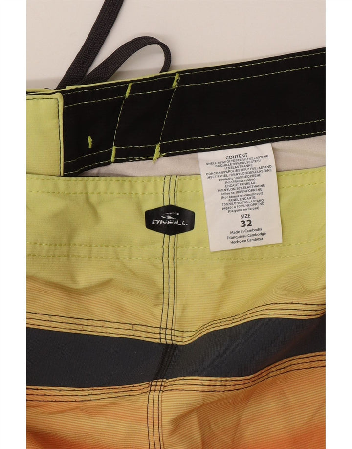 Shorts de natação masculino O'NEILL poliéster listrado multicolorido médio