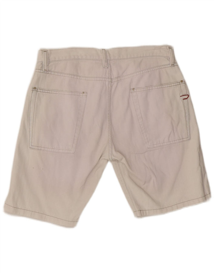 Shorts jeans feminino DIESEL W31 médio algodão branco