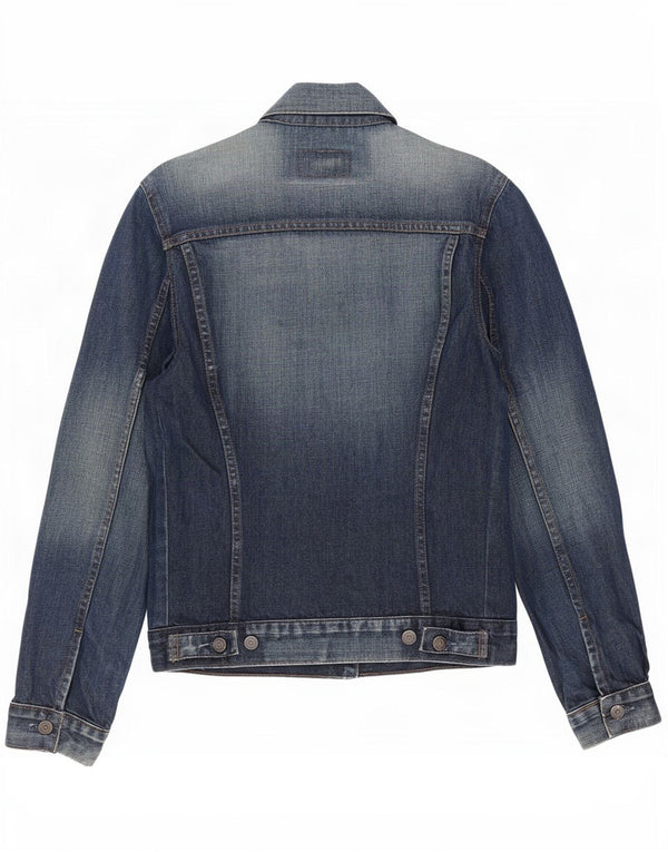 Jaqueta jeans masculina Levi's UK 36 pequena algodão azul marinho