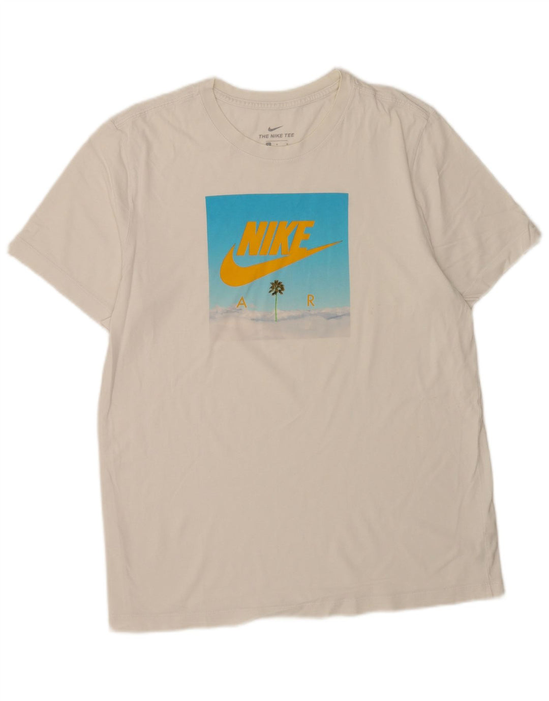 Camiseta gráfica masculina Nike grande algodão branco