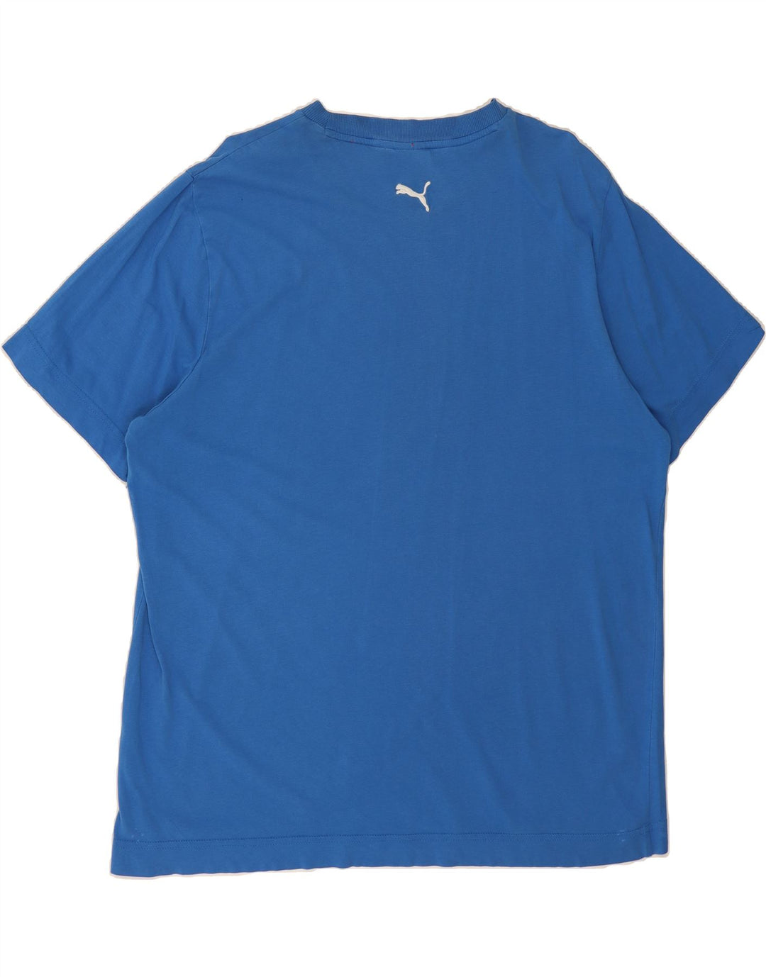 PUMA Mens Graphic T-Shirt Top XL Blue Vintage Puma and Second-Hand Puma from Messina Hembry 