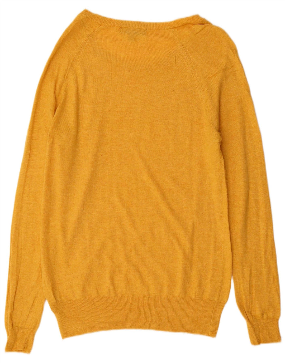 Suéter feminino MOSSIMO com gola canoa Reino Unido 16 grande nylon amarelo