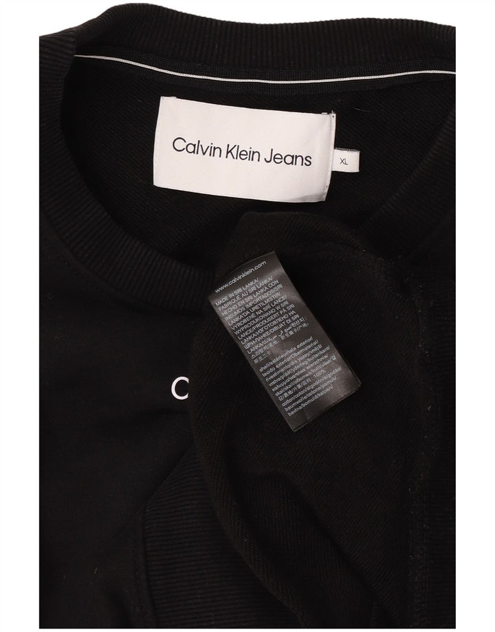 Calvin Klein Jeans moletom masculino jumper XL algodão preto