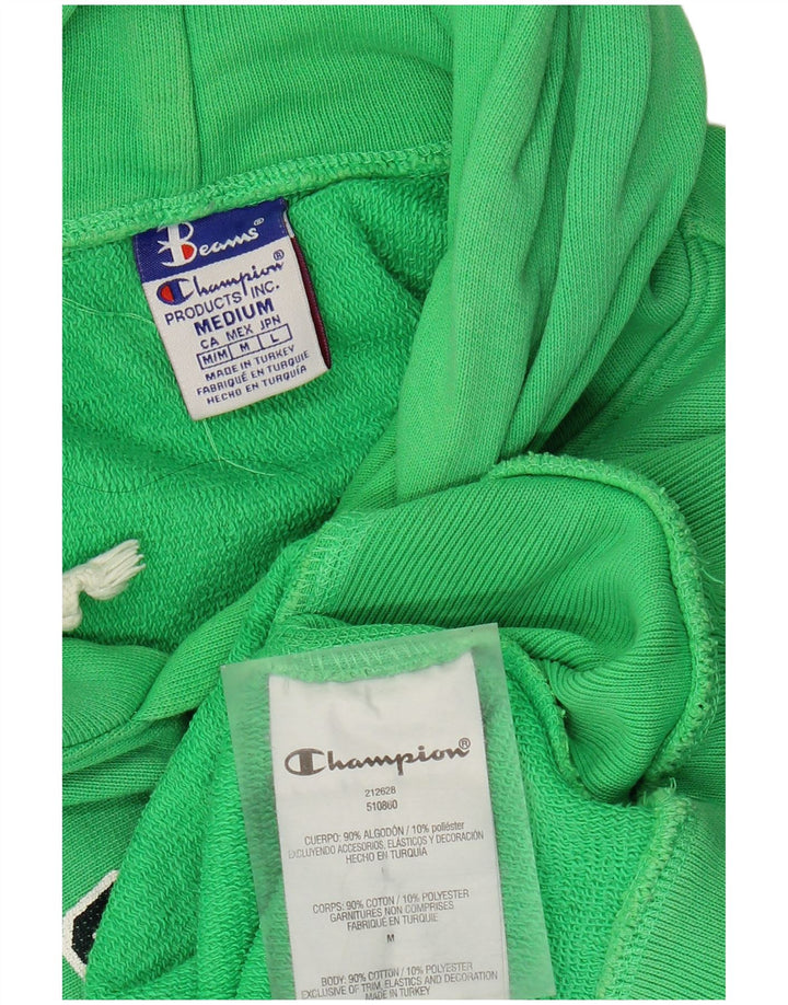 CHAMPION Suéter masculino com capuz gráfico médio algodão verde