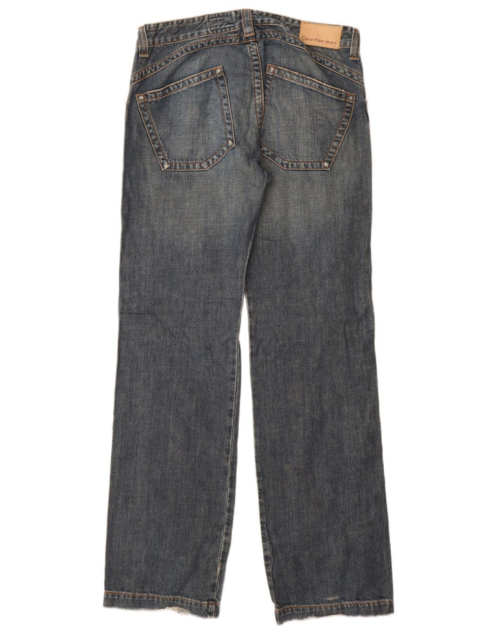 Calça jeans reta feminina CALVIN KLEIN W32 L34 algodão azul