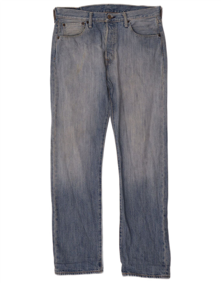 Levi's Masculino 501 Straight Jeans W32 L32 Azul Algodão