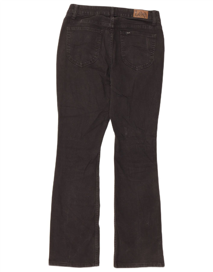 Lee Womens Mid Rise Regular Fit Bootcut Jeans EUA 8 Médio W28 L29 Preto