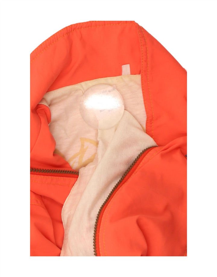 Jaqueta de treino feminina VINTAGE Reino Unido 12 bloco colorido laranja médio