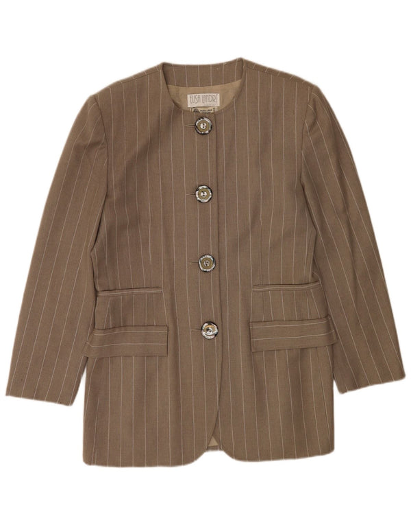 Jaqueta blazer feminina de 4 botões Elisa Landri IT 46 listra cinza grande