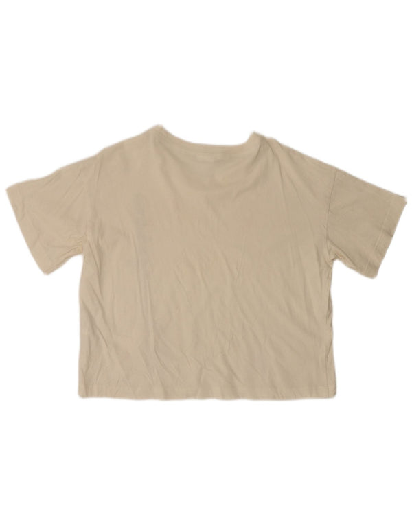 Camiseta feminina Champion Crop Graphic UK 18 XL algodão branco