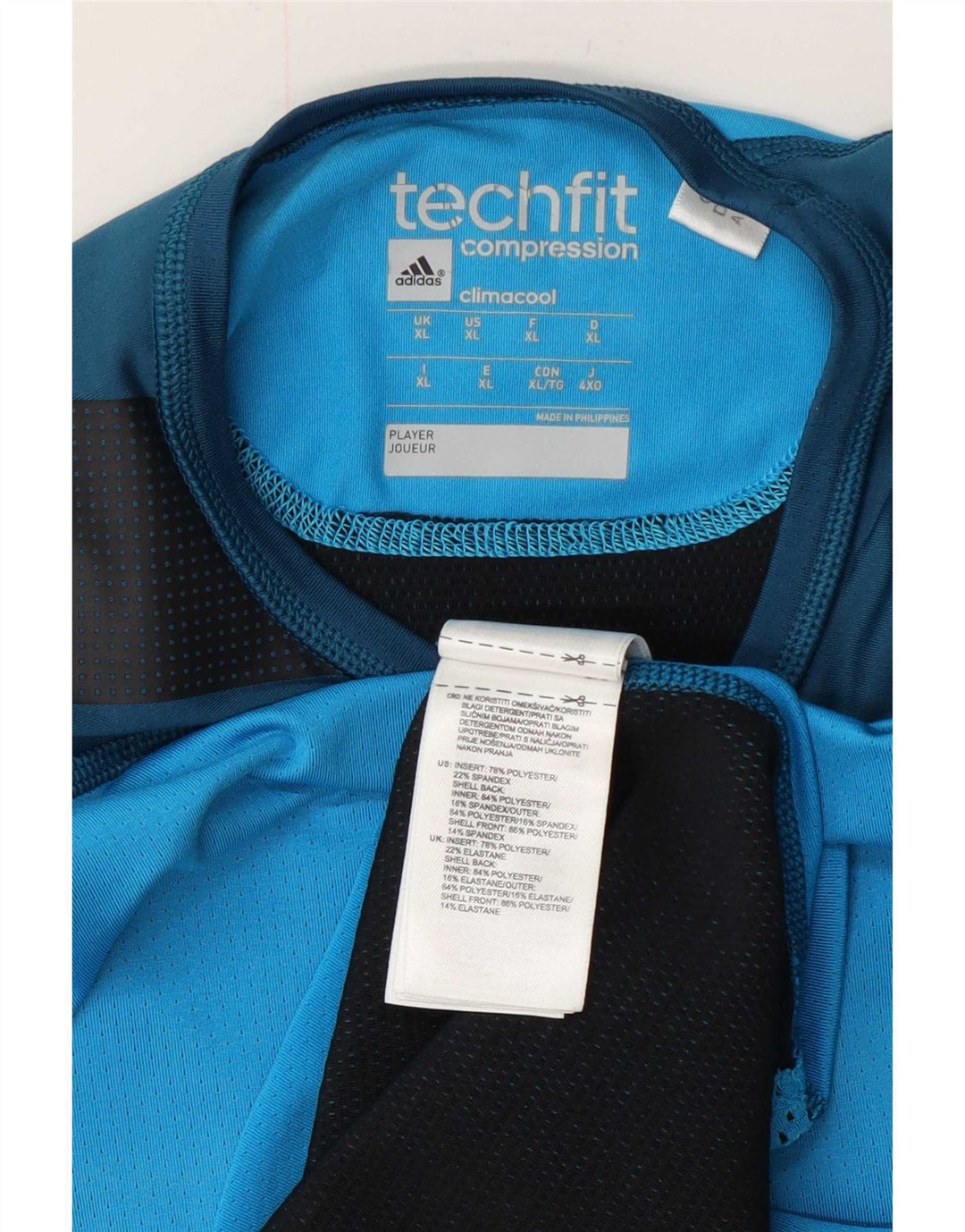 Adidas Masculino Climacool Camiseta Top XL Azul Colorblock Poliéster