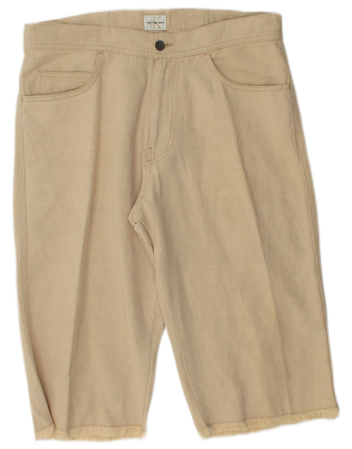 Bermuda masculina Calvin Klein W30 algodão bege médio