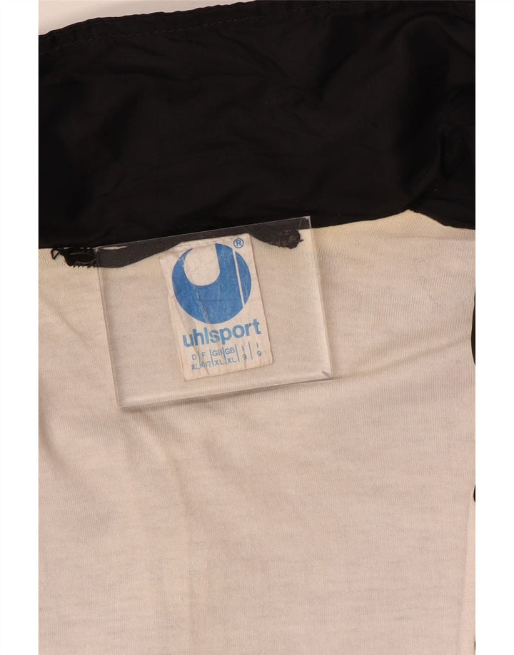 Uhlsport Jaqueta masculina de agasalho gráfico XL preto colorblock algodão