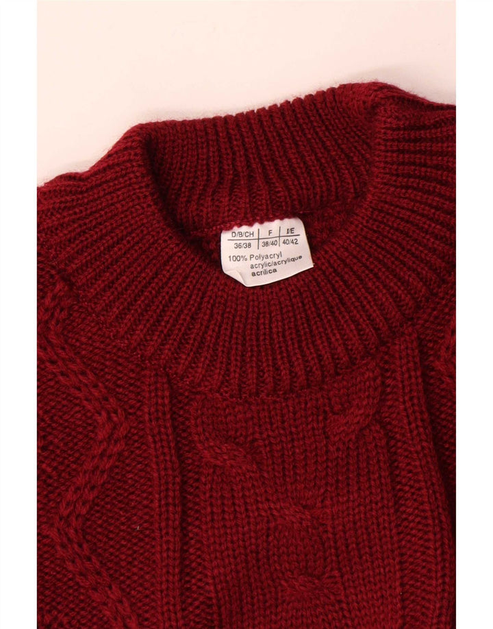 Suéter feminino vintage grande com gola redonda UE 38/40 médio marrom