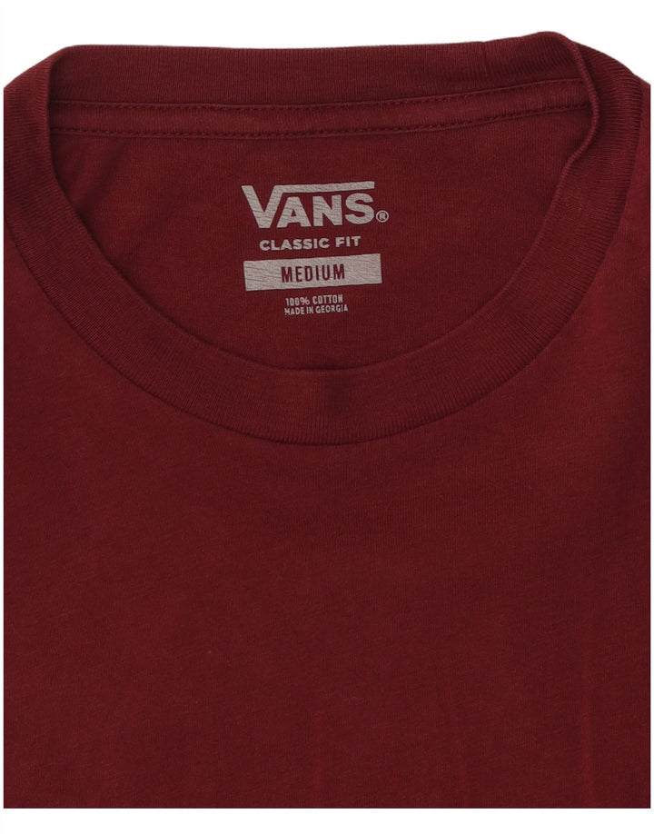 Camiseta masculina VANS Classic Fit Graphic Top Médio Algodão Borgonha