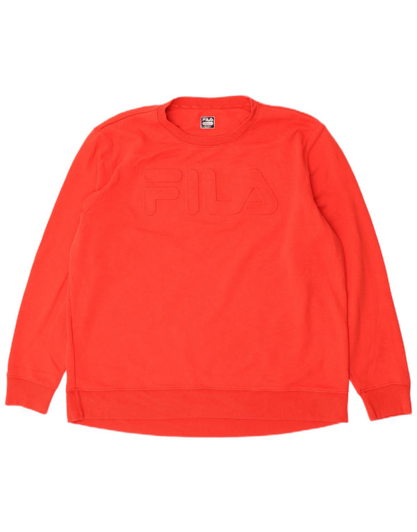 Fila feminino gráfico moletom jumper UK 18 XL algodão vermelho
