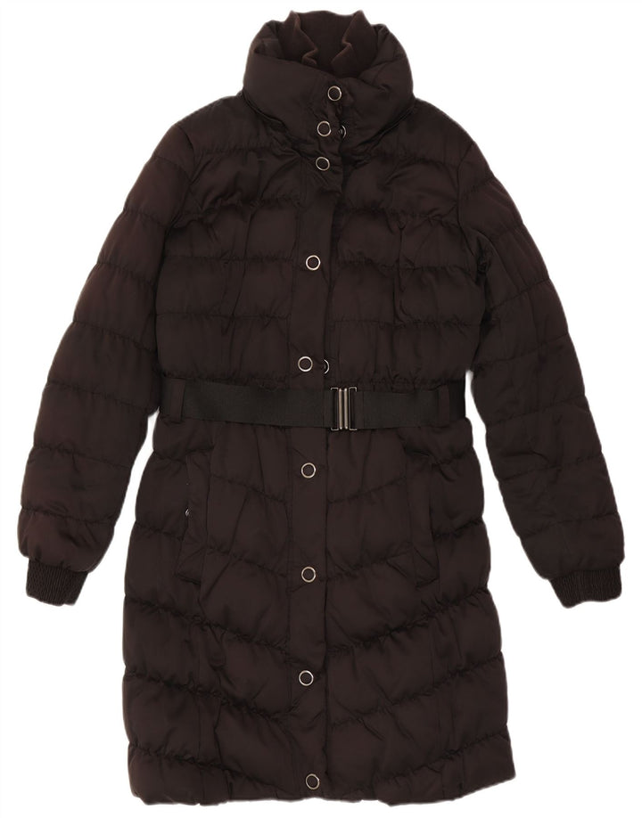 Casaco acolchoado feminino Esprit UK 14 grande poliéster marrom