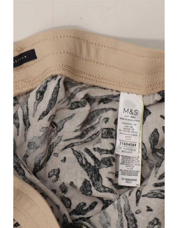 Calça Harém Feminina Marks & Spencer UK 20 2XL W42 L23 Bege
