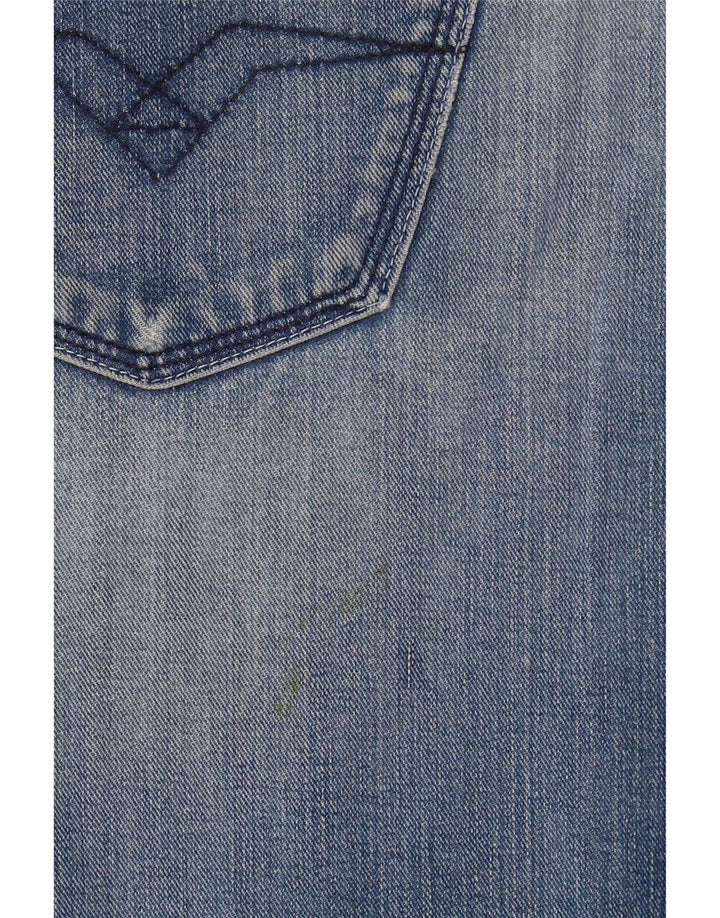 Replay Mens Bootcut Jeans W33 L36 Azul Algodão