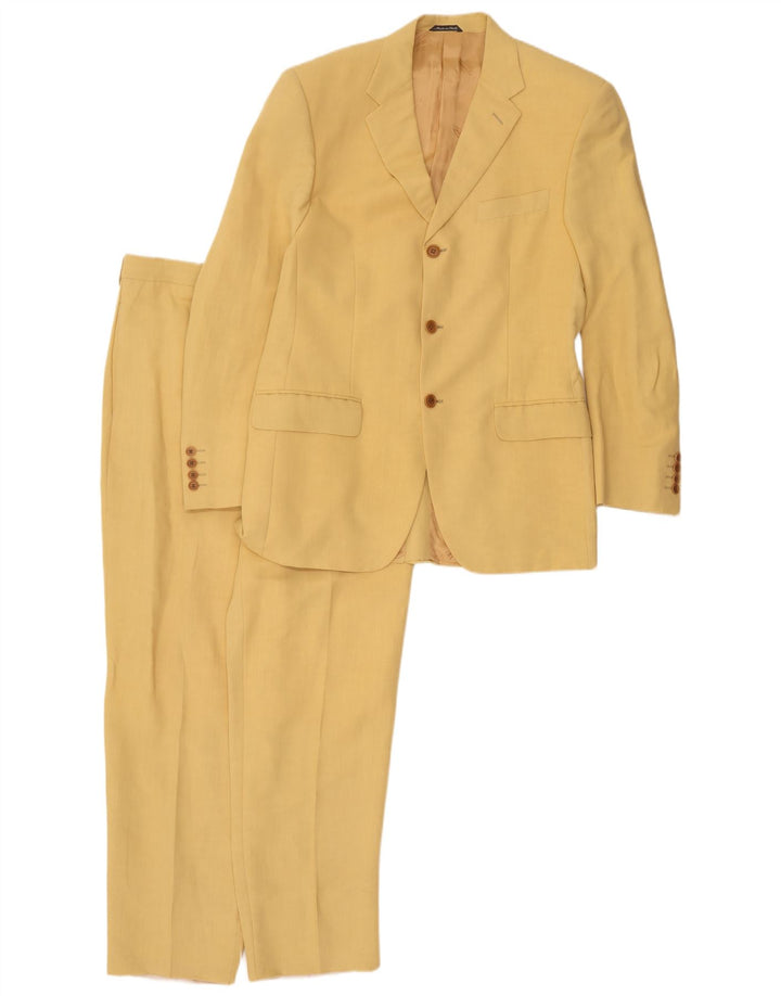 Missoni masculino 3 botões 2 peças terno IT 50 grande W34 L30 viscose amarela