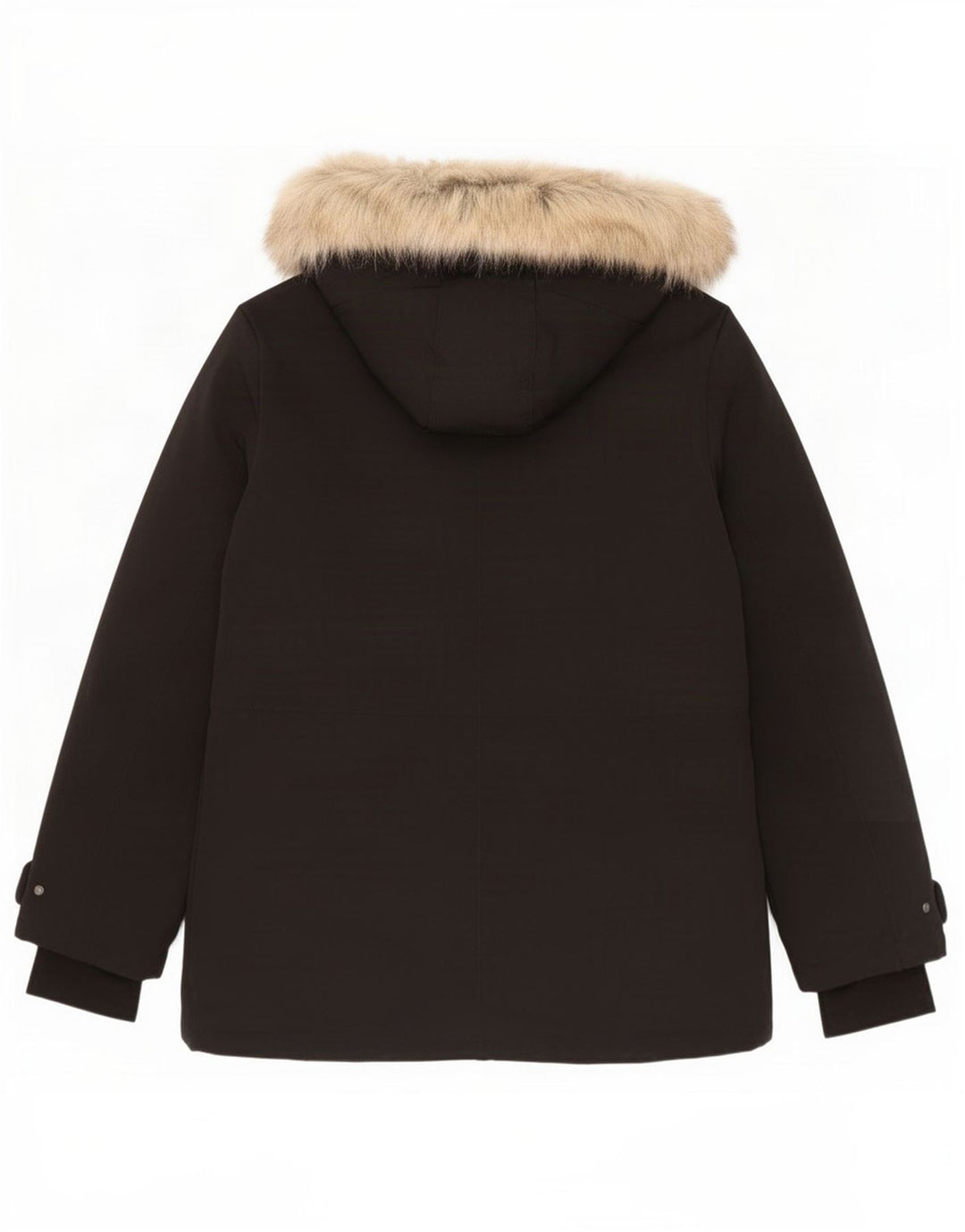 Jaqueta acolchoada com capuz feminina Zara UK 16 grande poliéster preto