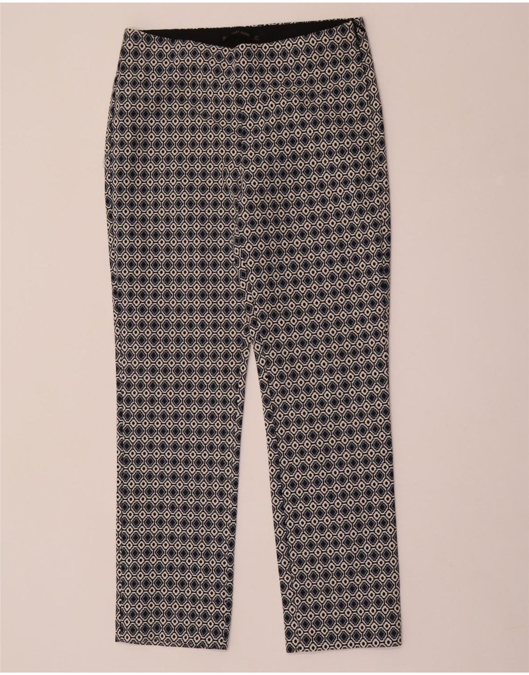 Calça casual feminina ZARA média W28 L28 multicolorida geométrica