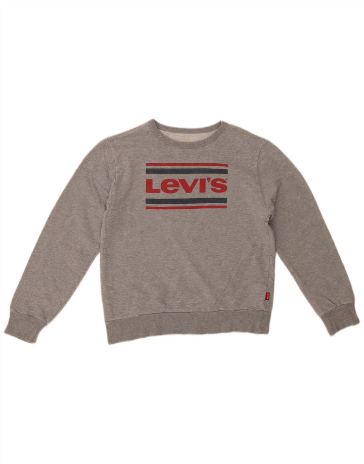 Moletom gráfico LEVI'S Boys 11-12 anos algodão cinza