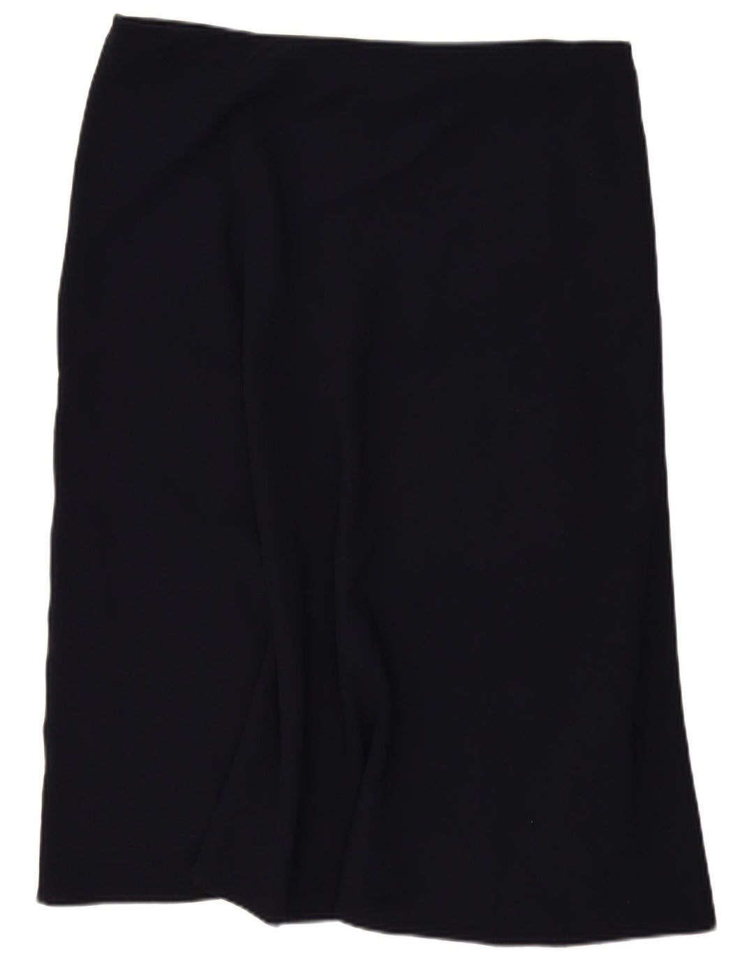 Saia midi feminina Marks & Spencer UK 18 XL W40 azul marinho poliéster