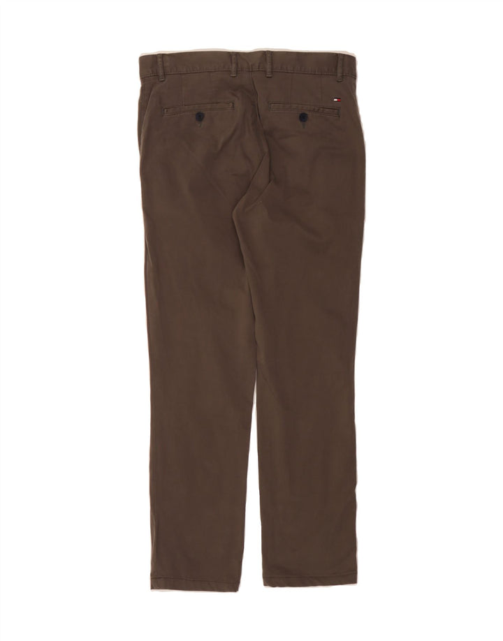 TOMMY HILFIGER Womens Straight Chino Trousers W30 L30 Grey Cotton Vintage Tommy Hilfiger and Second-Hand Tommy Hilfiger from Messina Hembry 