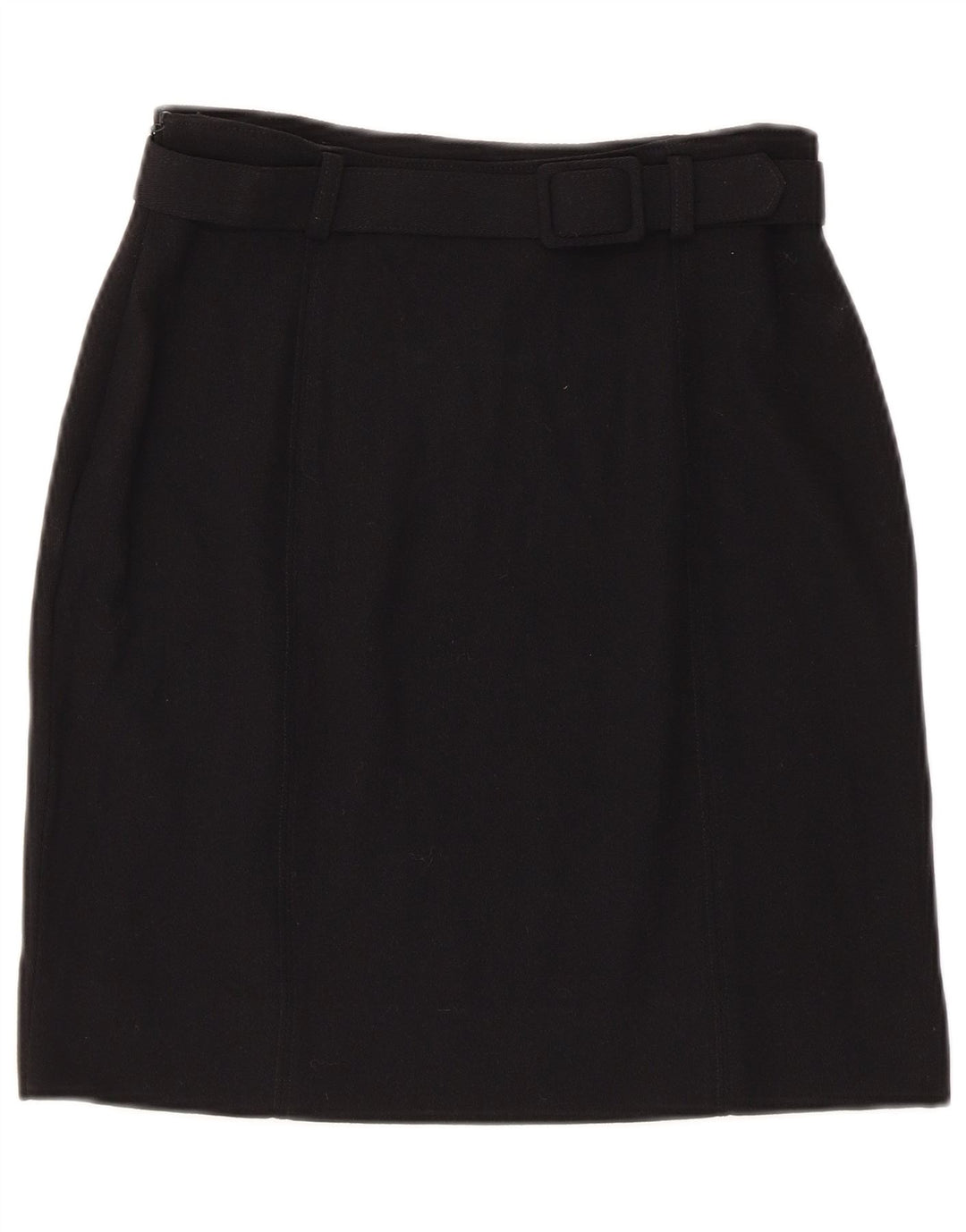 Saia reta feminina vintage IT 42 médio W26 lã preta