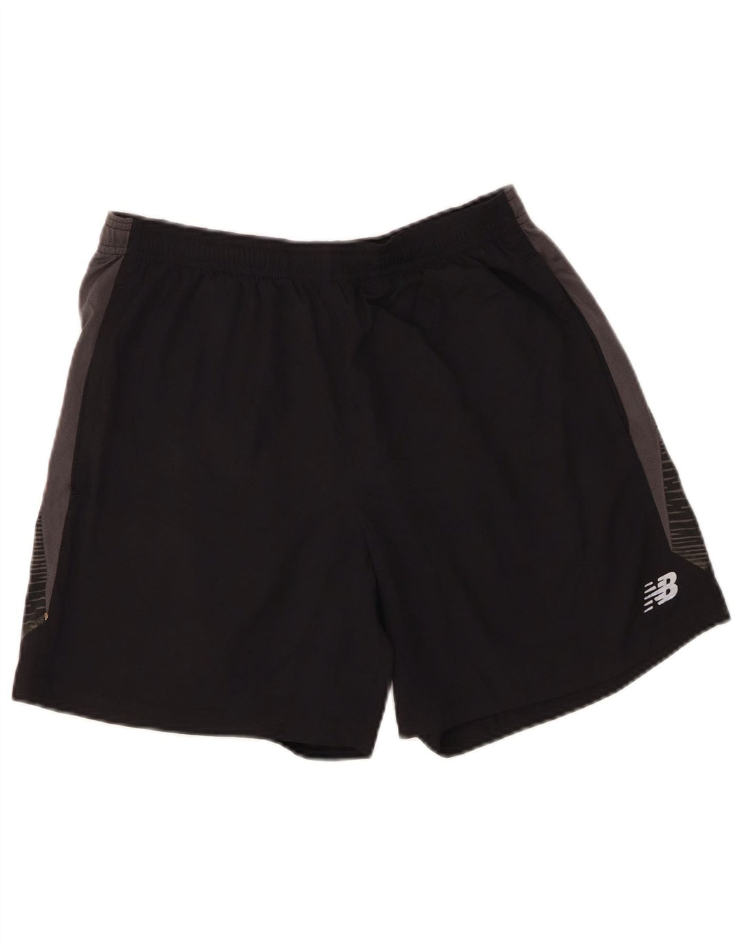 Shorts esportivos masculinos New Balance grande poliéster colorblock preto