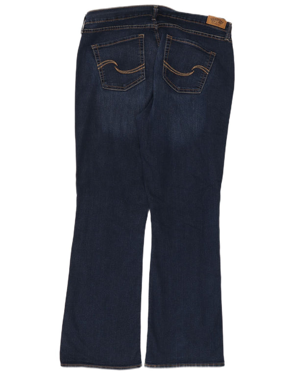 Calça jeans feminina Curvy Bootcut Levi's US 18 2XL W34 L32 azul marinho algodão