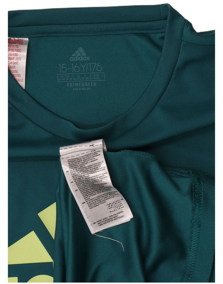 Camiseta Adidas Menino Graphic 15-16 Anos Verde Poliéster