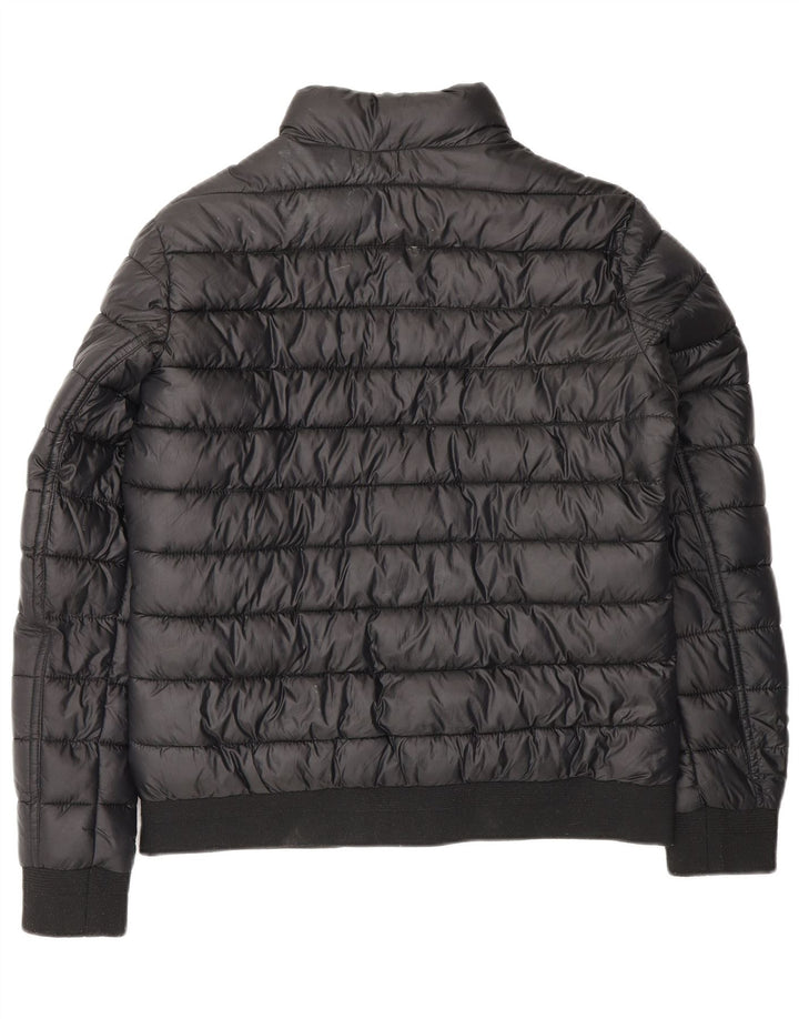 Jaqueta acolchoada feminina JACK WILLS UK 12 poliéster preto médio