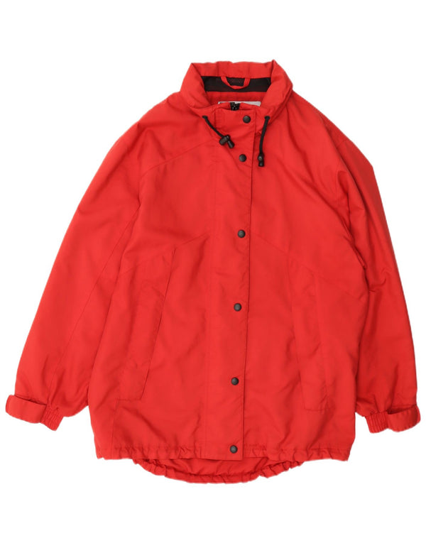 Capa de chuva feminina Marks & Spencer de grandes dimensões Reino Unido 12/14 poliéster vermelho médio