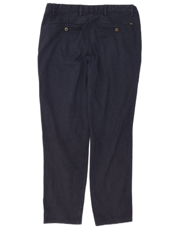 Calça Chino Masculina Slim Massimo Dutti UE 42 Grande W32 L28 Azul Marinho Xadrez