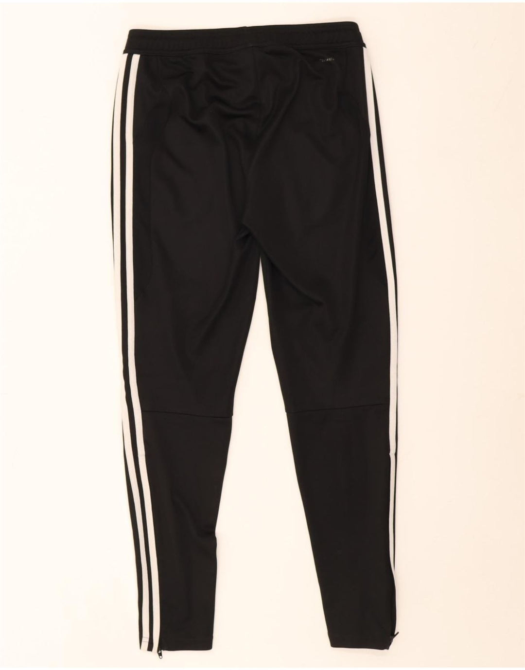 Calça de treino feminina Adidas UK 8/10 pequena poliéster preta