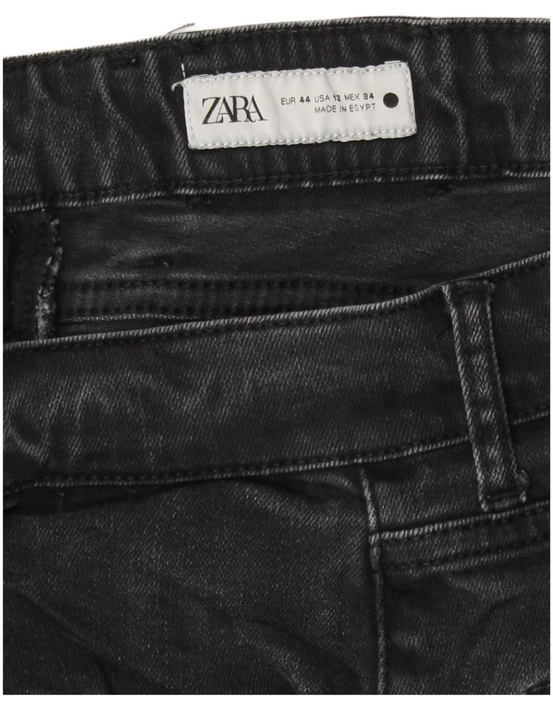 Calça jeans feminina Zara EU 44 XL W34 L25 cinza