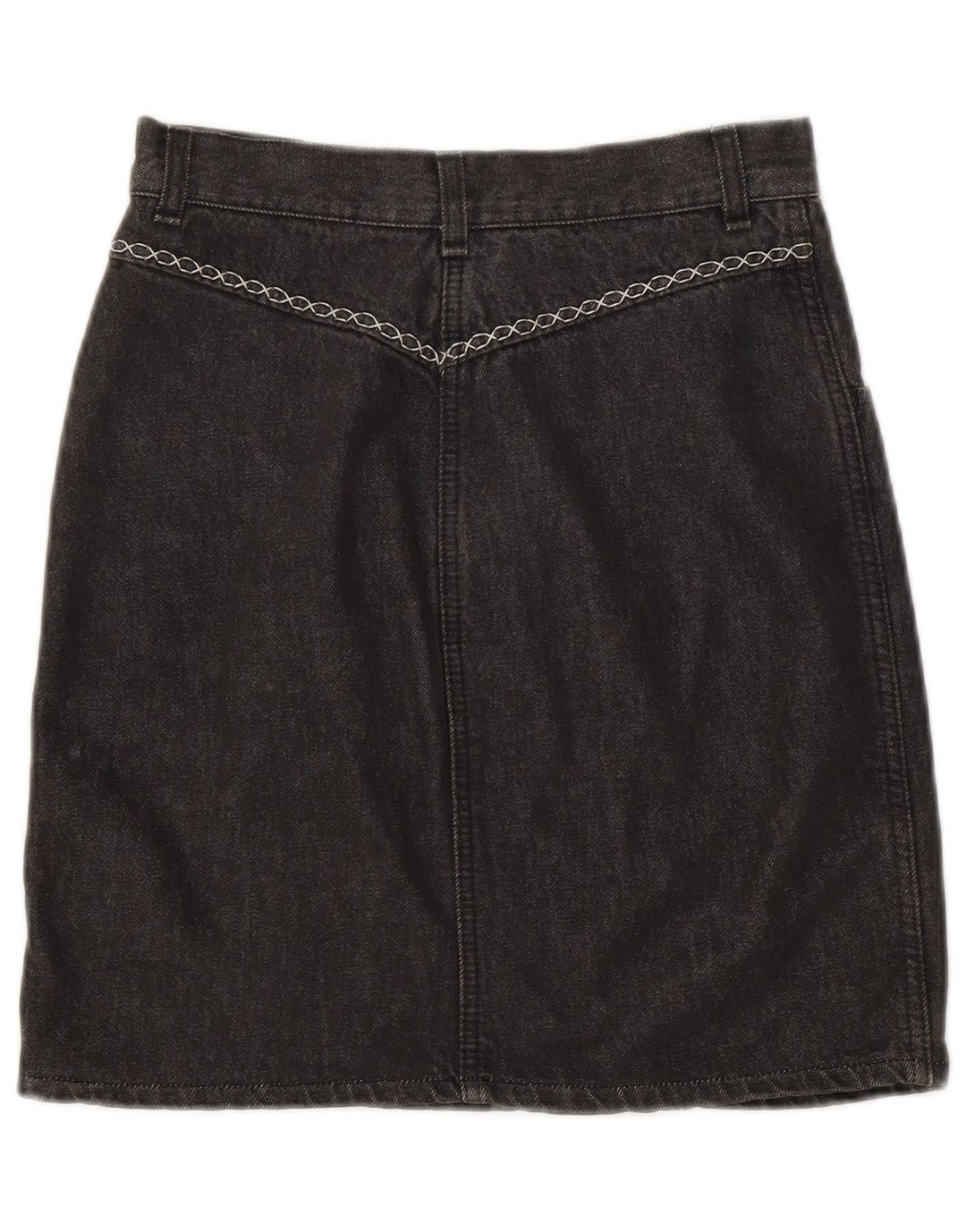 Saia jeans feminina VINTAGE W30 cinza médio