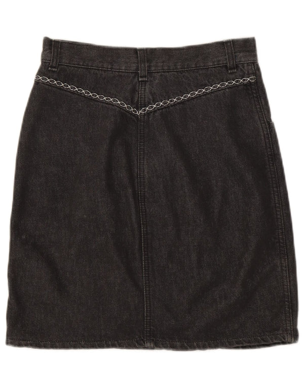 Saia jeans feminina VINTAGE W30 cinza médio