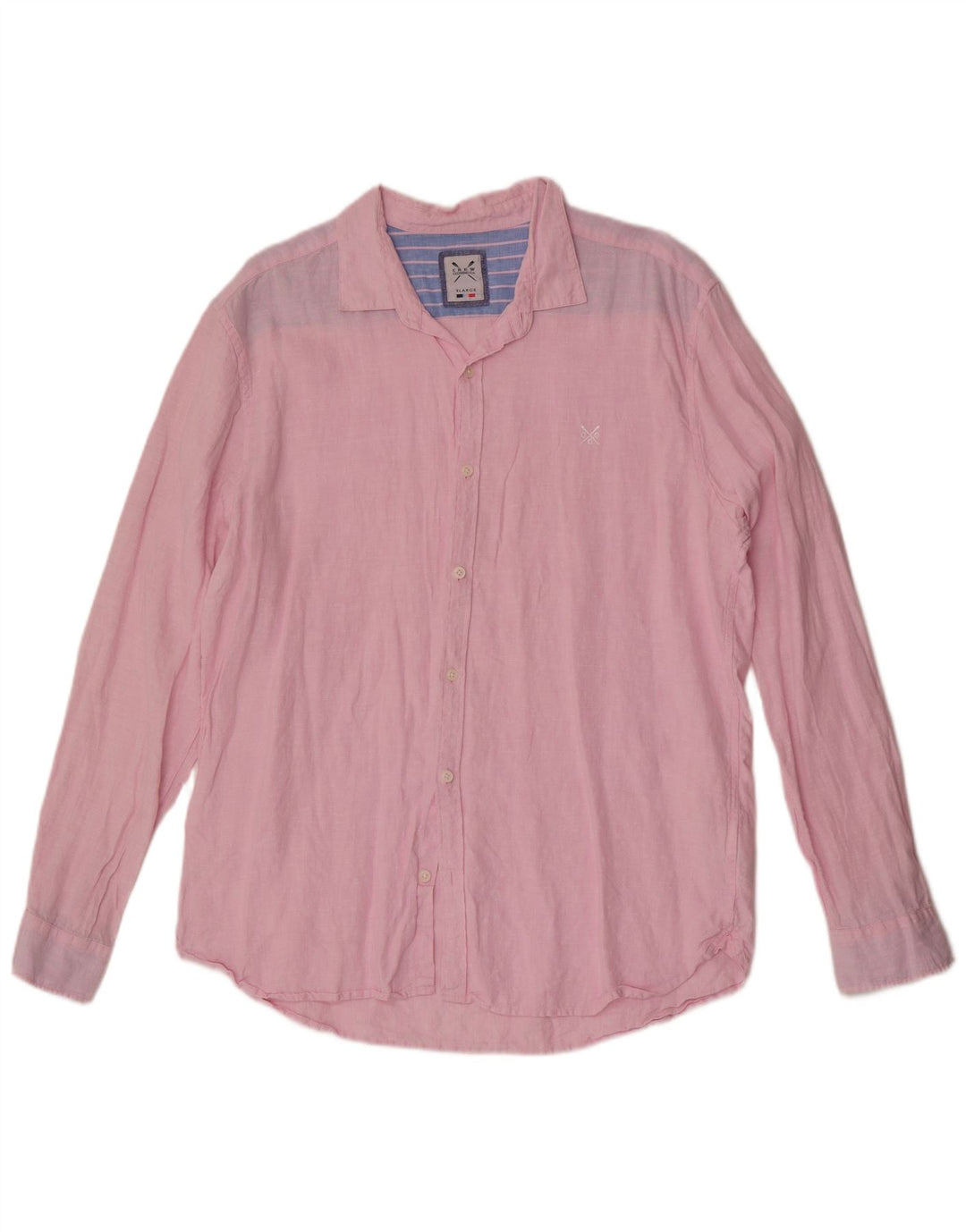 Camisa Masculina Crew Clothing XL Linho Rosa