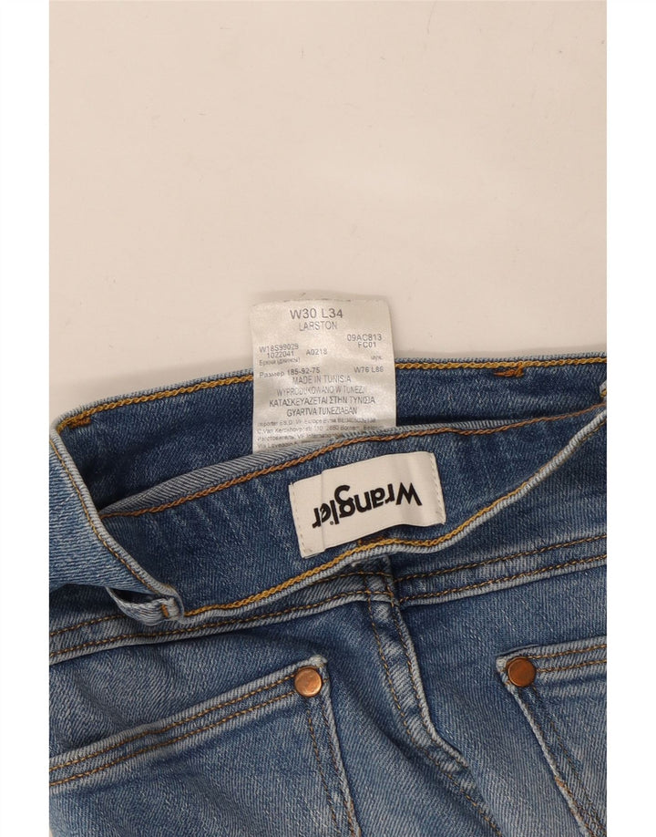 WRANGLER Calça jeans feminina Larston Slim W30 L28 algodão azul