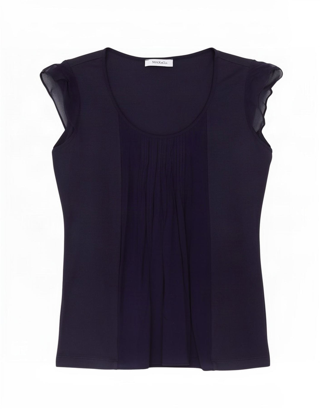Blusa feminina Max & Co. UK 12 azul marinho médio