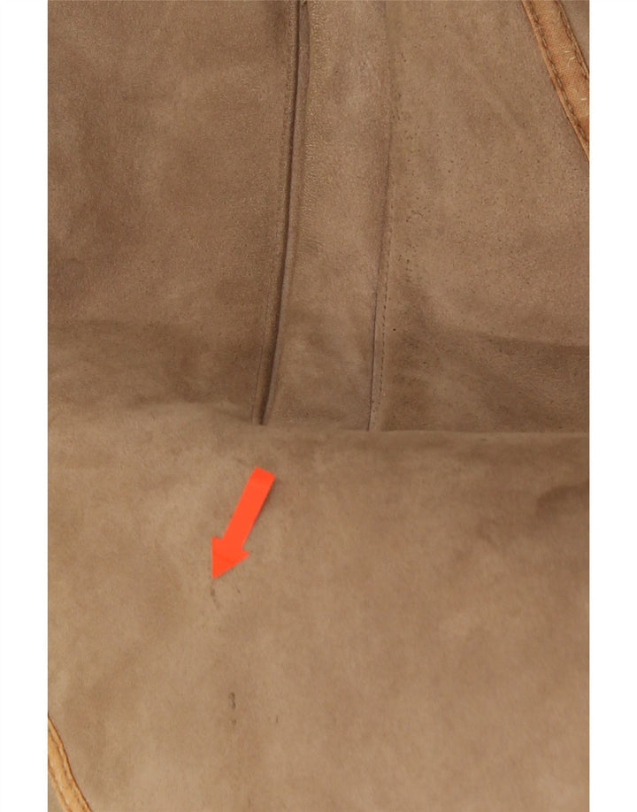 Casaco feminino VINTAGE Shearling UK 16 grande marrom